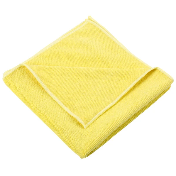 UngerĀ® Unger MF40J SmartColor MicroWipe 16" X 15" Yellow Heavy-Duty Microfiber Cleaning Cloth - 10/Pack - Image 2