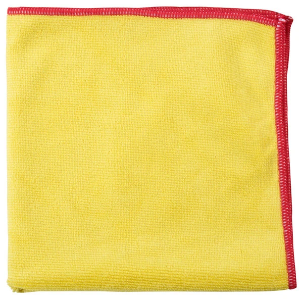 UngerĀ® Unger MF40Y SmartColor MicroWipe 16" X 15" Yellow And Red Heavy-Duty Microfiber Cleaning Cloth - 10/Pack