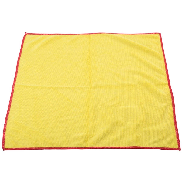 UngerĀ® Unger MF40Y SmartColor MicroWipe 16" X 15" Yellow And Red Heavy-Duty Microfiber Cleaning Cloth - 10/Pack - Image 4