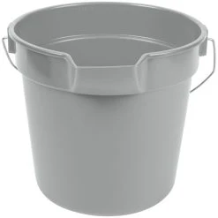 Continental 8110GY Huskee 10 Qt. Gray Round Utility Bucket