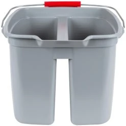 Rubbermaid FG262888GRAY 19 Qt. Divided Gray Bucket