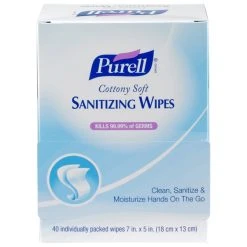 Purell® 9025-12 Cottony Soft Sanitizing Wipes 40 Count Self-Dispensing Display Box - 12/Case