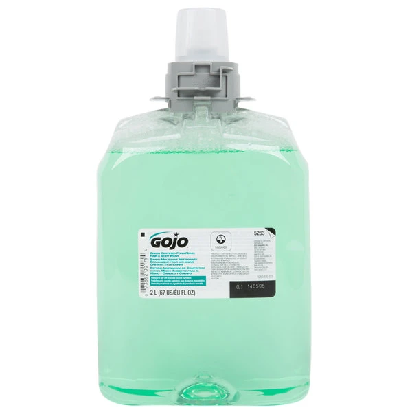 GOJO® 5263-02 FMX-20 Green Certified 2000 ML Cucumber Melon Foaming Hand, Hair, And Body Wash - 2/Case - Image 2