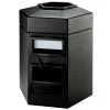 Commercial Zone 755201 35 Gallon Islander Series Black Cayman Hexagonal Waste Container With Paper Towel Dispenser, Squeegee, And Windshield Wash Station