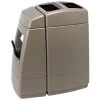 Commercial Zone 75814299 55 Gallon Islander Series Haven 1 Monterey Cliff Brown Rectangular Waste Container With Paper Towel Dispenser, Squeegee, And Windshield Wash Station